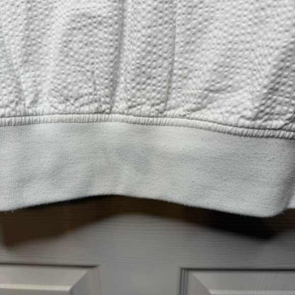 Stussy White Textured Bomber Jacket Streetwear Size Medium GUC - Picture 5 of 8